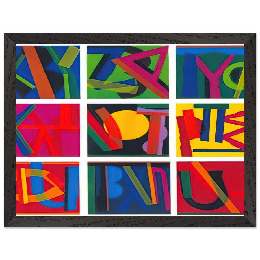 Untitled - Lettrism by Joao Vieira — Framed art print at Zephyeer