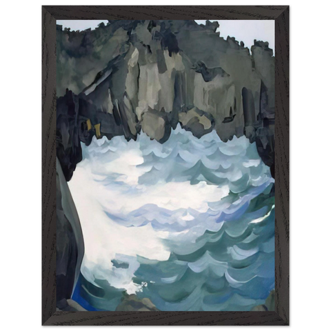Black Lava Bridge, Hana Coast-No. I by Georgia O'Keeffe — Framed art print at Zephyeer