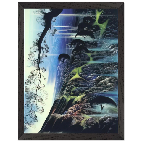 Steep Coast Line by Eyvind Earle — Framed art print at Zephyeer