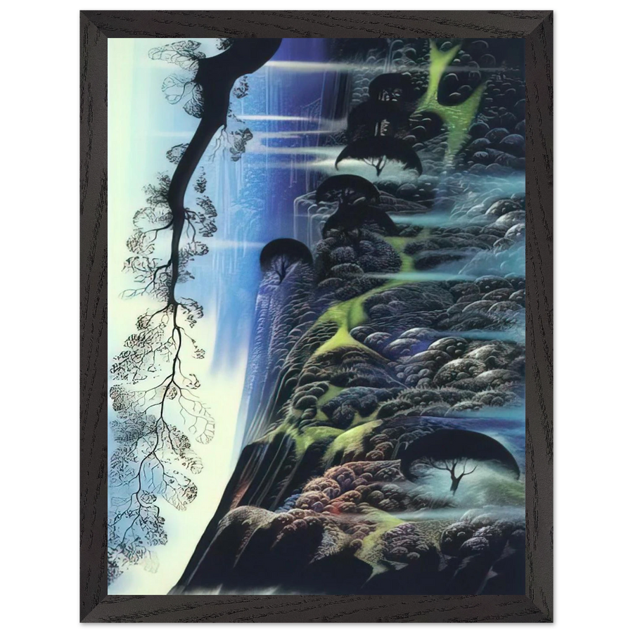 Steep Coast Line by Eyvind Earle — Framed art print at Zephyeer