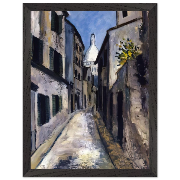 SAINT RUSTIQUE STREET by Maurice Utrillo — Framed art print at Zephyeer