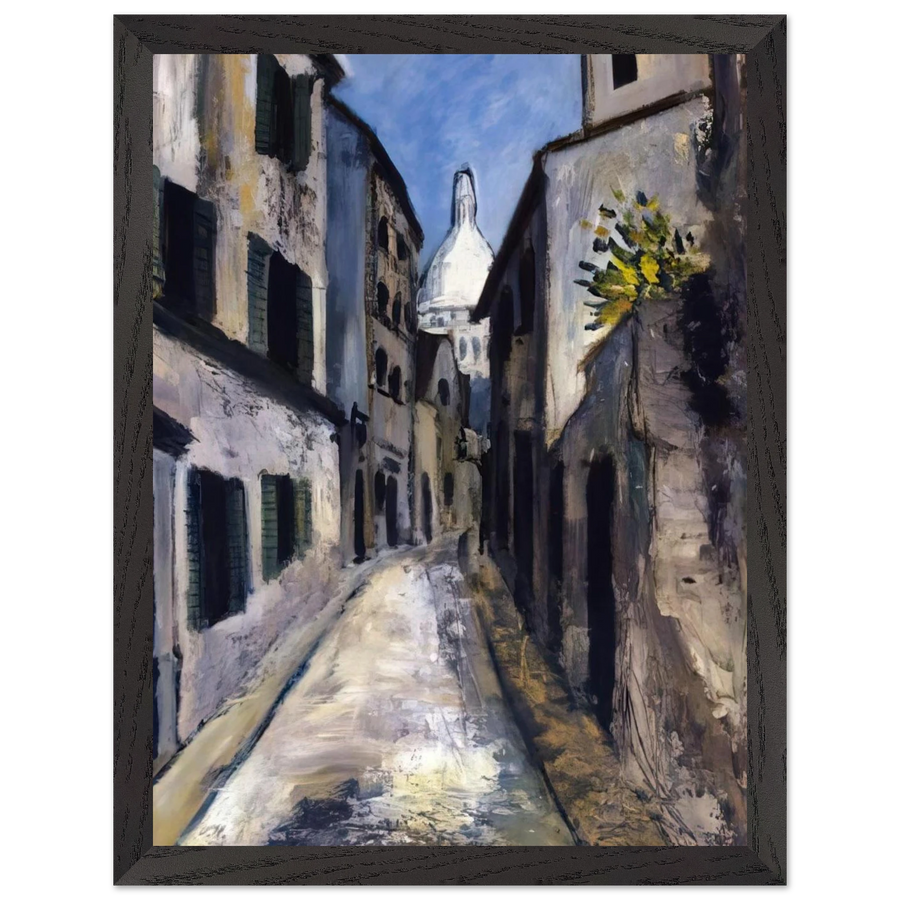 SAINT RUSTIQUE STREET by Maurice Utrillo — Framed art print at Zephyeer