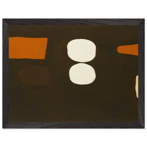 Dark Brown, Orange and White - 1963 by William Scott — Framed art print at Zephyeer