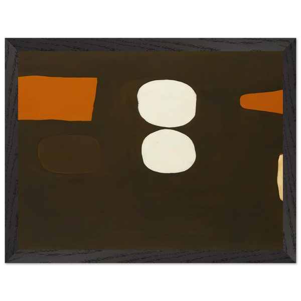 Dark Brown, Orange and White - 1963 by William Scott — Framed art print at Zephyeer
