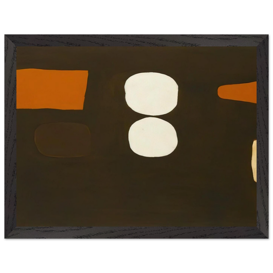Dark Brown, Orange and White - 1963 by William Scott — Framed art print at Zephyeer
