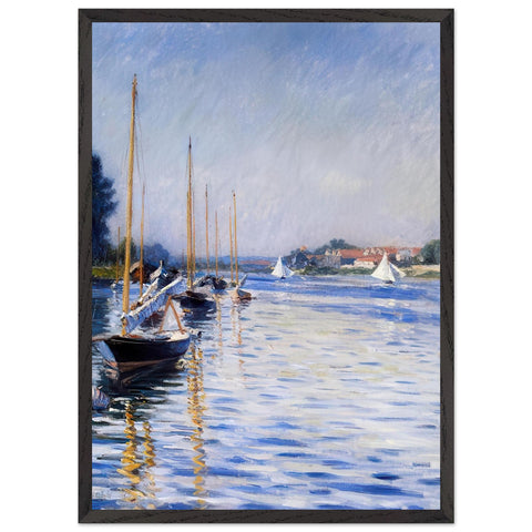 BOATS ON THE SEINE by Gustave Caillebotte — Framed art print at Zephyeer
