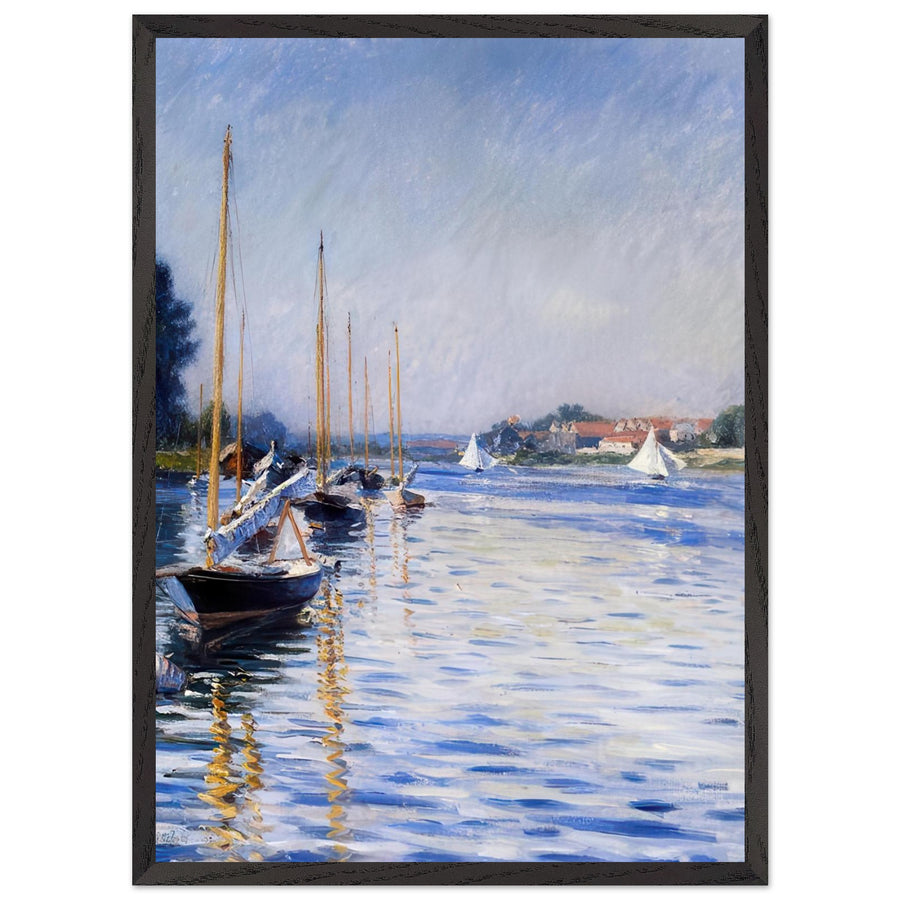 BOATS ON THE SEINE by Gustave Caillebotte — Framed art print at Zephyeer