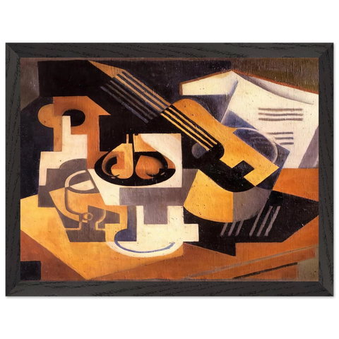 GUITAR AND FRUIT BOWL ON A TABLE 1918 by Juan Gris — Framed art print at Zephyeer