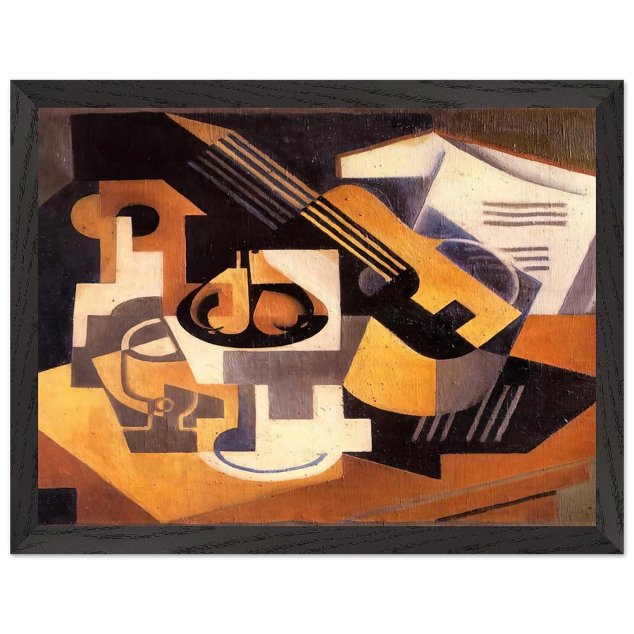 GUITAR AND FRUIT BOWL ON A TABLE 1918 by Juan Gris — Framed art print at Zephyeer