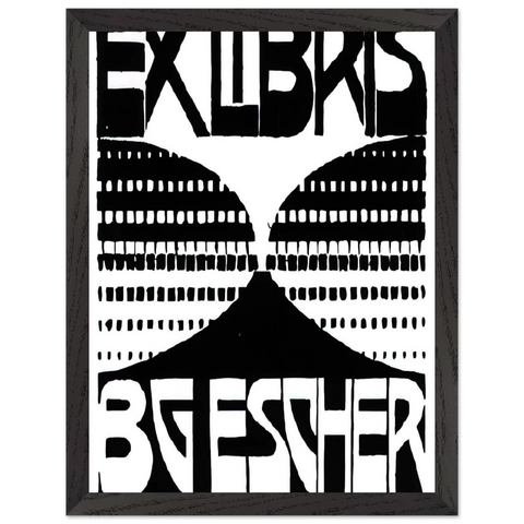 BOOKPLATE B G ESCHER BEER by MC Escher — Framed art print at Zephyeer