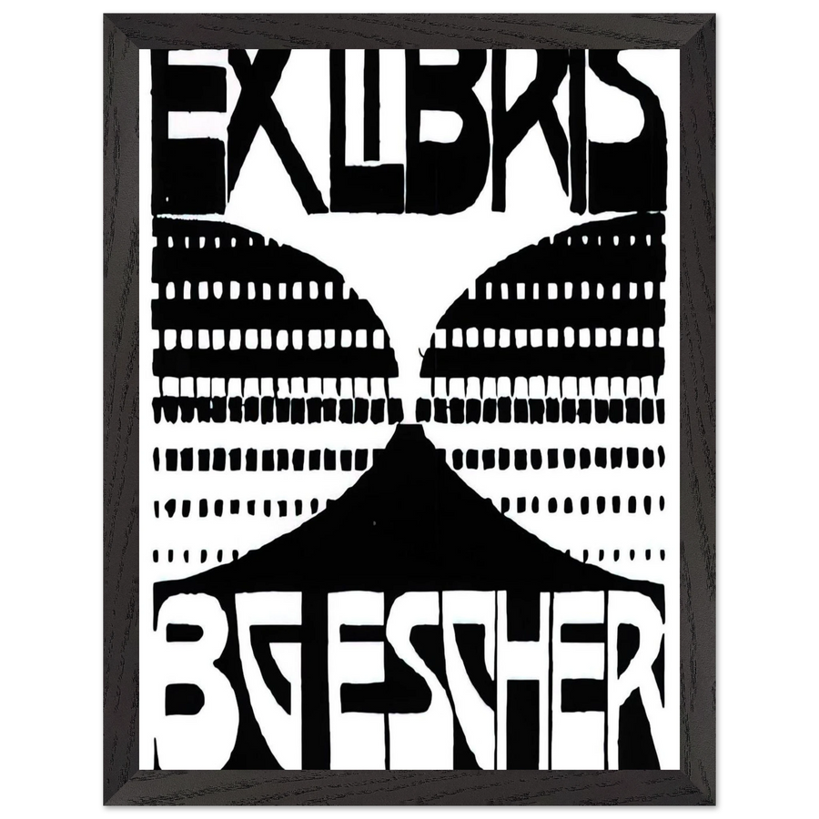 BOOKPLATE B G ESCHER BEER by MC Escher — Framed art print at Zephyeer