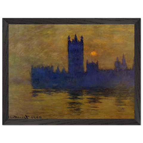 Houses of Parliament, Sunset 02 by Claude Monet — Framed art print at Zephyeer