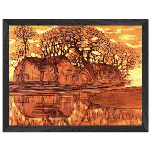 Farm at Duivendrecht by Piet Mondrian — Framed art print at Zephyeer