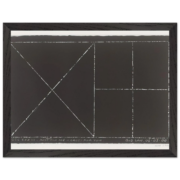 Kiss for Me - Cross for You - 2000 by Bob Law — Framed art print at Zephyeer