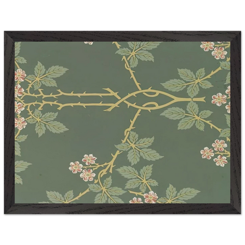 WALLPAPER BLACKBERRY PATTERN 388 1917 by William Morris — Framed art print at Zephyeer