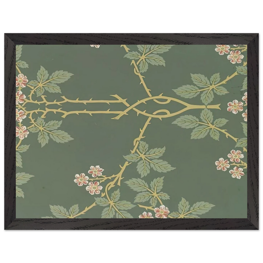 WALLPAPER BLACKBERRY PATTERN 388 1917 by William Morris — Framed art print at Zephyeer