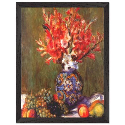 Still Life Flowers and Fruit by Pierre-Auguste Renoir — Framed art print at Zephyeer
