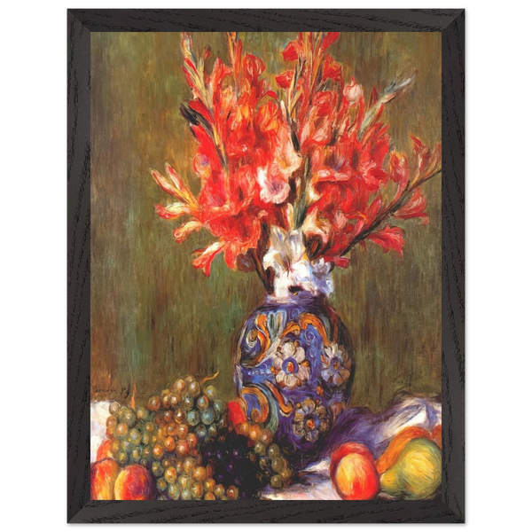 Still Life Flowers and Fruit by Pierre-Auguste Renoir — Framed art print at Zephyeer