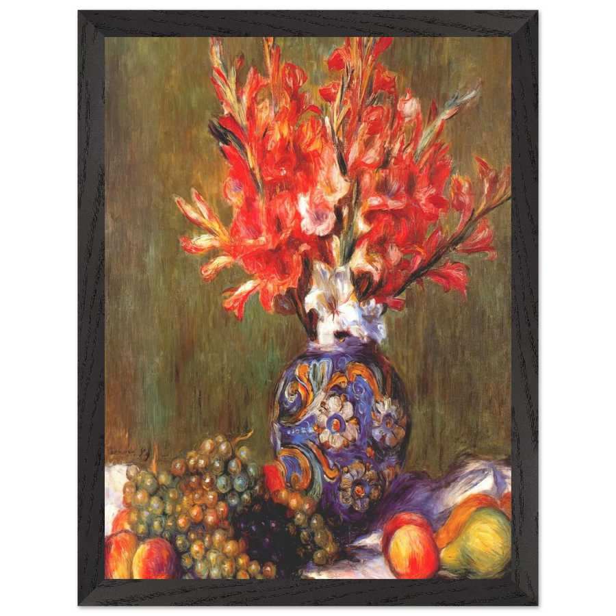 Still Life Flowers and Fruit by Pierre-Auguste Renoir — Framed art print at Zephyeer