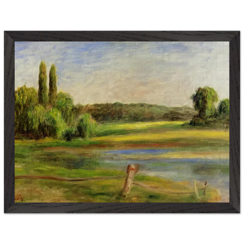 Landscape with Fence by Pierre-Auguste Renoir — Framed art print at Zephyeer