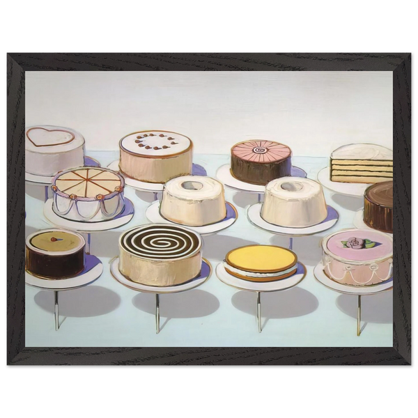 Cakes - 1963 by Wayne Thiebaud — Framed art print at Zephyeer