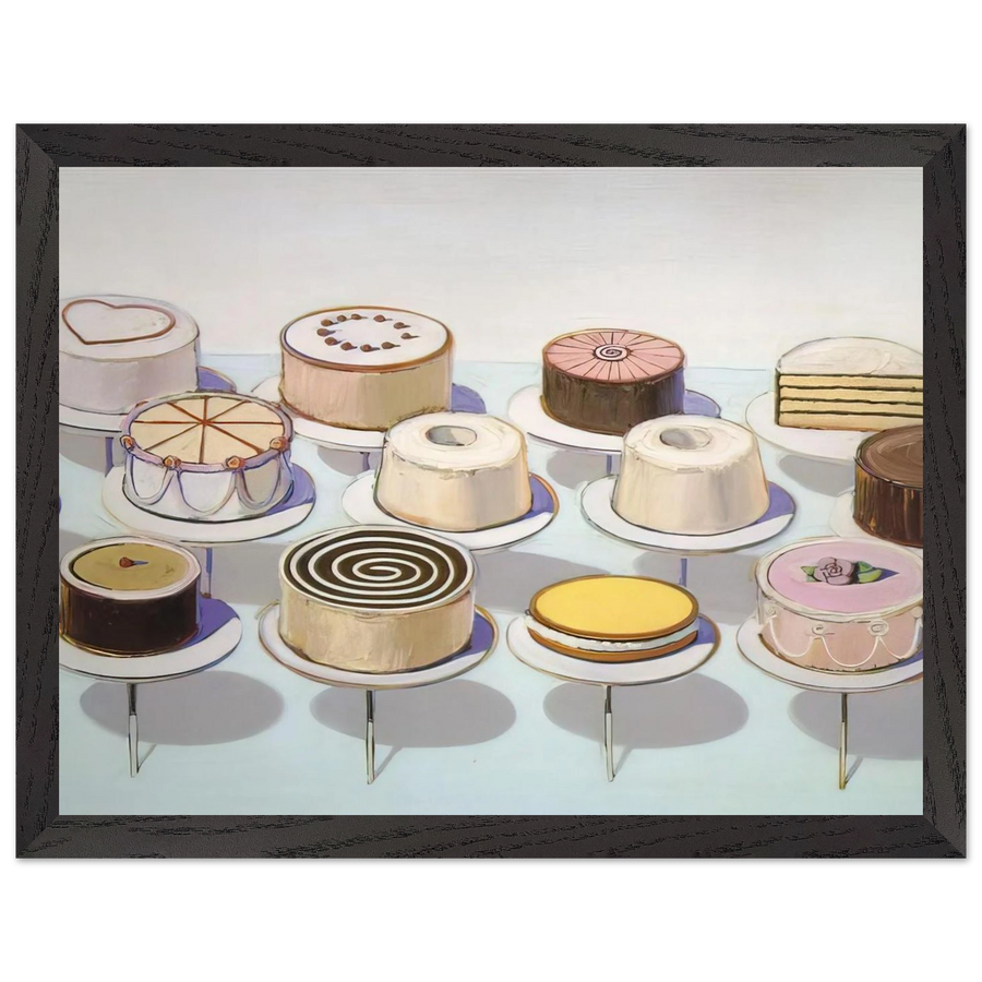 Cakes - 1963 by Wayne Thiebaud — Framed art print at Zephyeer