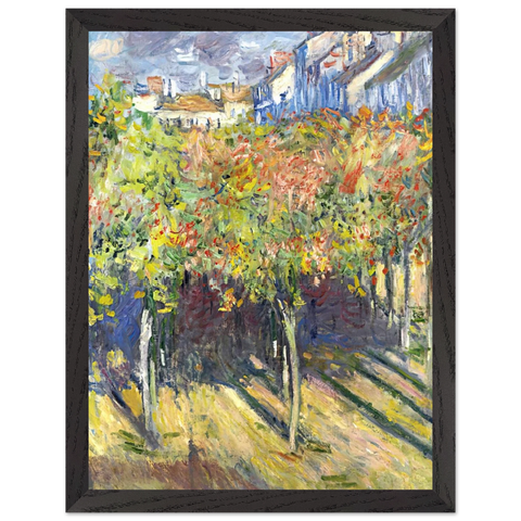 The Lindens of Poissy by Claude Monet — Framed art print at Zephyeer