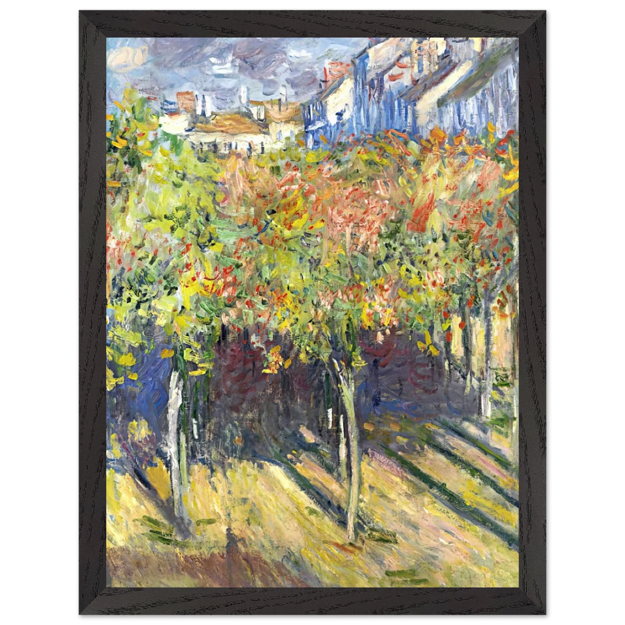 The Lindens of Poissy by Claude Monet — Framed art print at Zephyeer