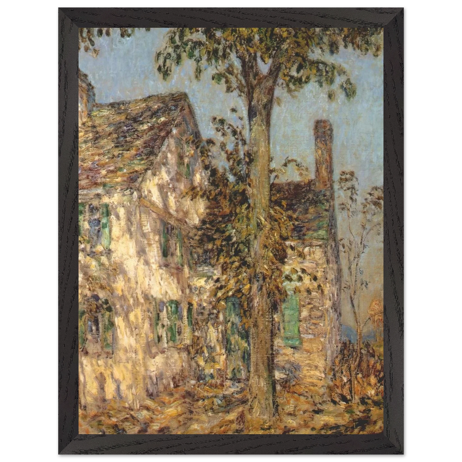 Sunlight on an Old House, Putnam by Childe Hassam — Framed art print at Zephyeer