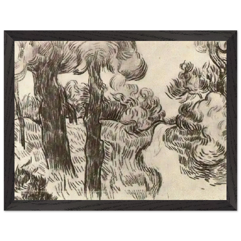 Path between Pine Trees by Vincent van Gogh — Framed art print at Zephyeer