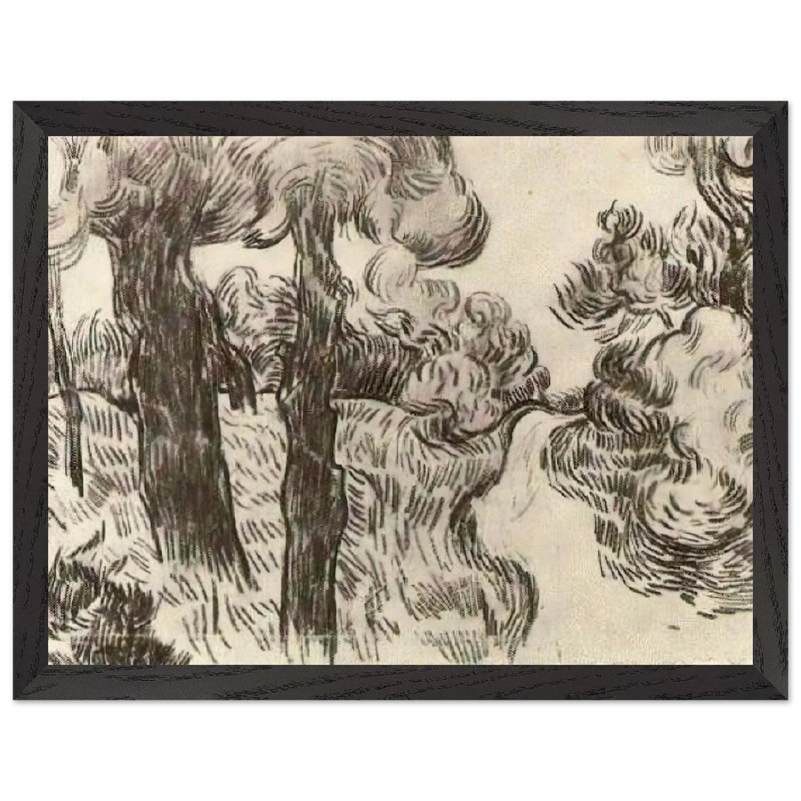 Path between Pine Trees by Vincent van Gogh — Framed art print at Zephyeer