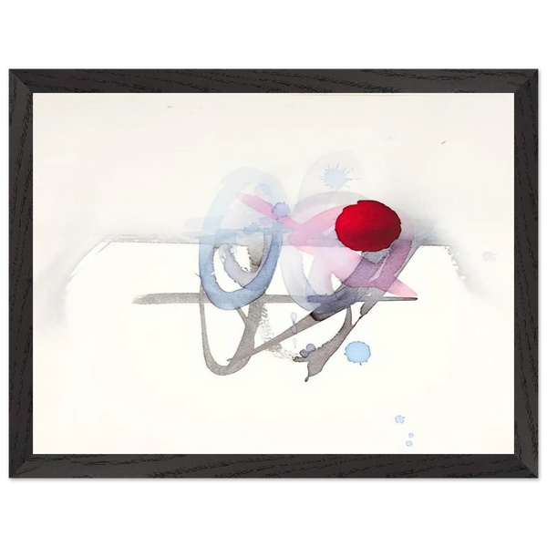 UNTITLED RED BLACK PINK AND BLUE by Luis Feito — Framed art print at Zephyeer