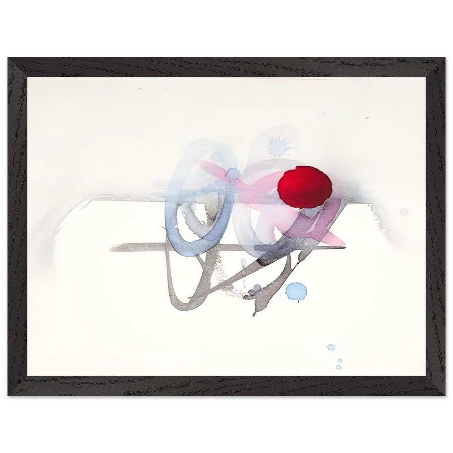 UNTITLED RED BLACK PINK AND BLUE by Luis Feito — Framed art print at Zephyeer