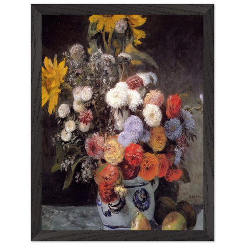 Mixed Flowers In An Earthware Pot by Pierre-Auguste Renoir — Framed art print at Zephyeer