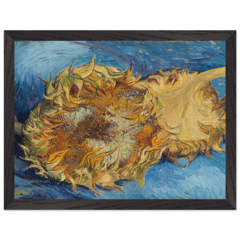 Still Life with Two Sunflowers by Vincent van Gogh — Framed art print at Zephyeer