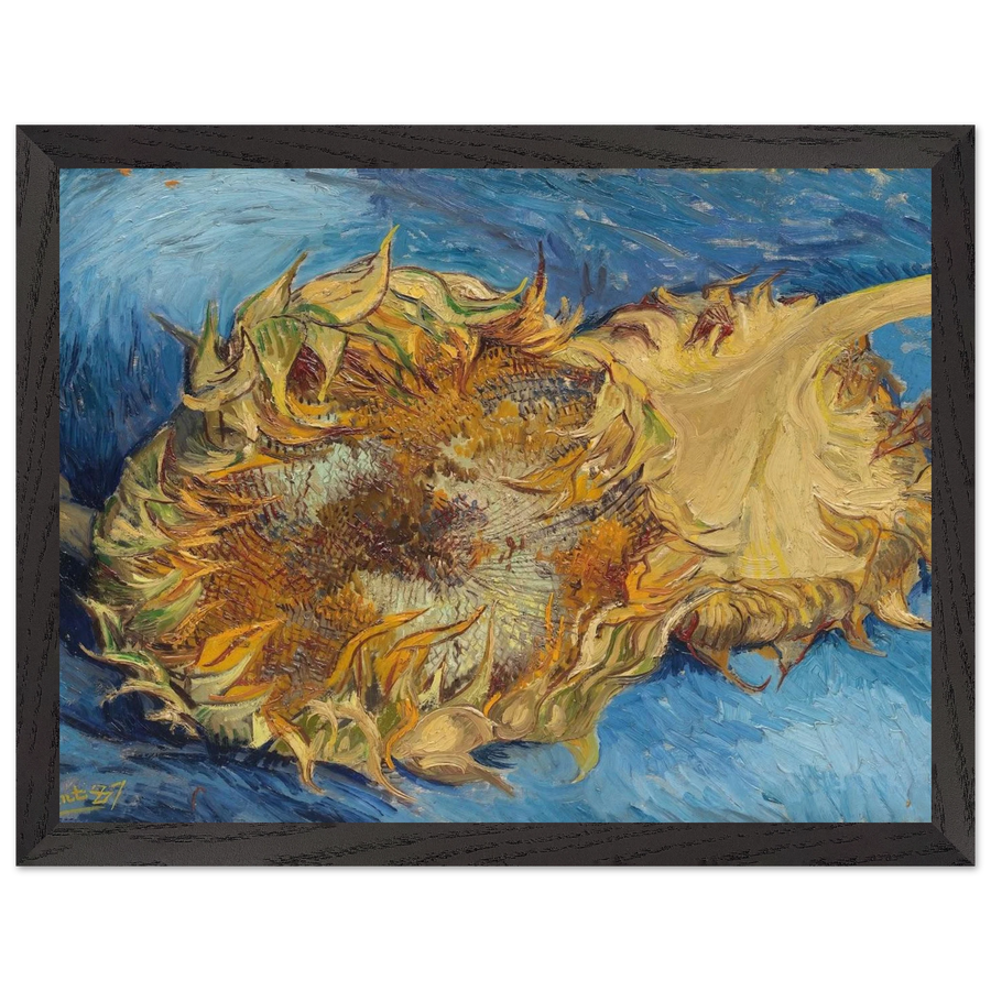 Still Life with Two Sunflowers by Vincent van Gogh — Framed art print at Zephyeer
