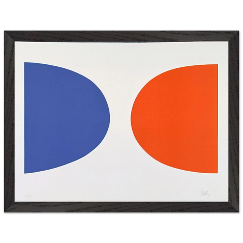 Blue and Orange from Suite of Twenty-Seven Color Lithographs by Ellsworth Kelly — Framed art print at Zephyeer