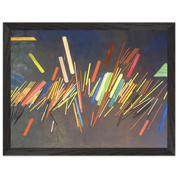 Green Line Painting - 1968 by Ronnie Landfield — Framed art print at Zephyeer