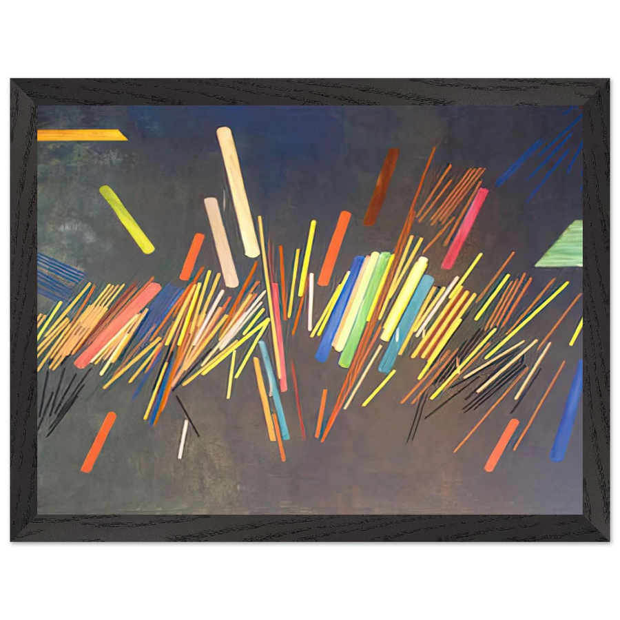 Green Line Painting - 1968 by Ronnie Landfield — Framed art print at Zephyeer