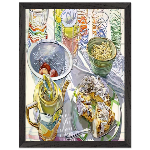 COFFEE CAKE 2003 by Janet Fish — Framed art print at Zephyeer