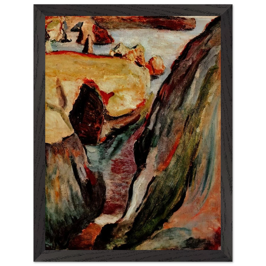 ROCHERS A BELLE ILE 1896 by Henri Matisse — Framed art print at Zephyeer