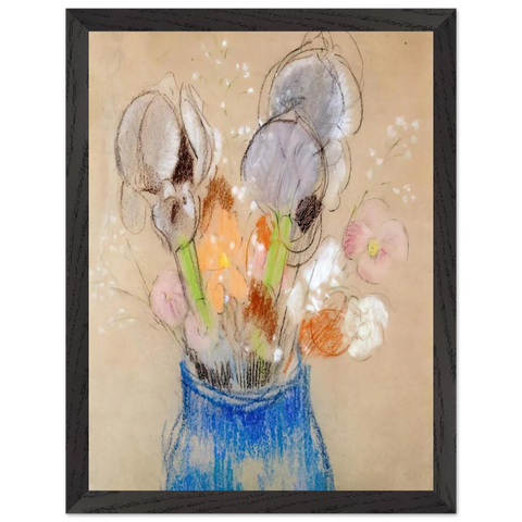 BOUQUET OF FLOWERS 4 by Odilon Redon — Framed art print at Zephyeer