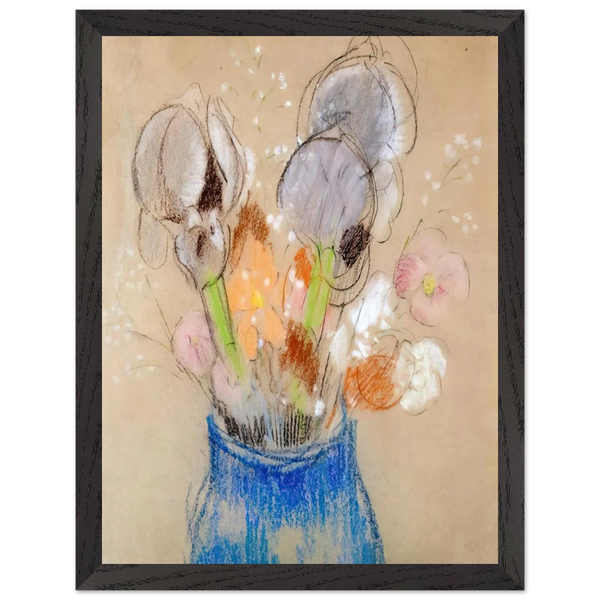 BOUQUET OF FLOWERS 4 by Odilon Redon — Framed art print at Zephyeer