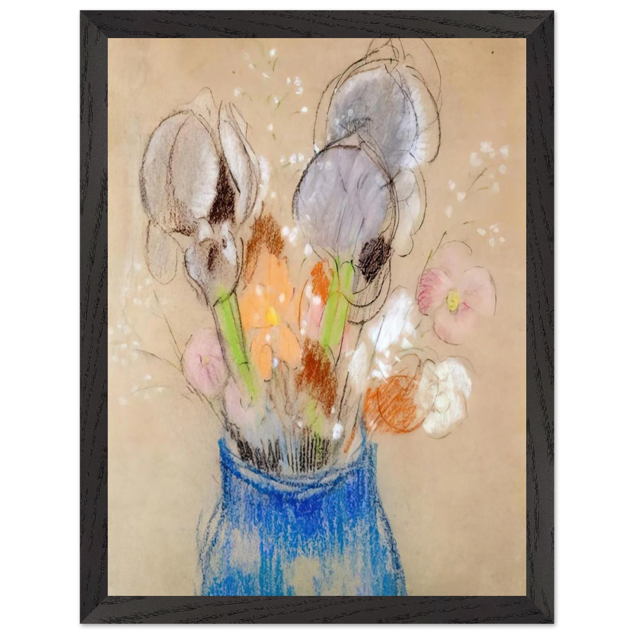 BOUQUET OF FLOWERS 4 by Odilon Redon — Framed art print at Zephyeer