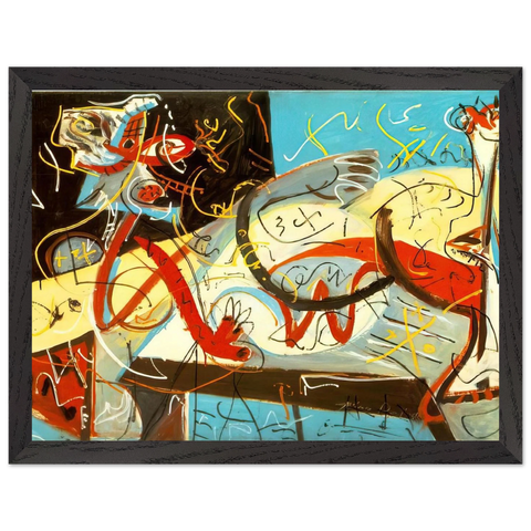 STENOGRAPHIC FIGURE by Jackson Pollock — Framed art print at Zephyeer