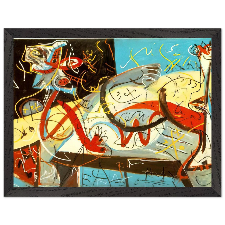 STENOGRAPHIC FIGURE by Jackson Pollock — Framed art print at Zephyeer