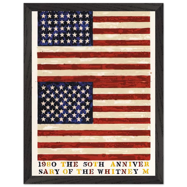 TWO FLAGS WHITNEY ANNIVERSARY ULAE 207 1980 by Jasper Johns — Framed art print at Zephyeer