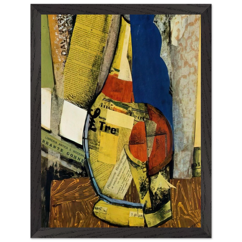 FIASCO E BICCHIERE by Carlo Carra — Framed art print at Zephyeer