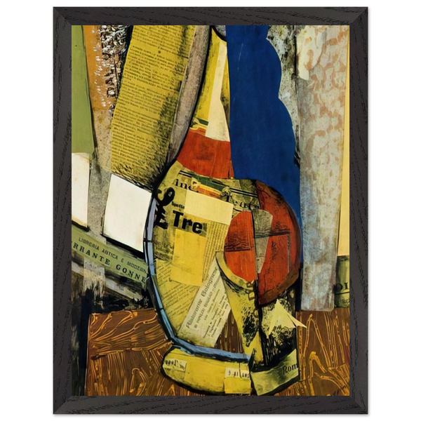 FIASCO E BICCHIERE by Carlo Carra — Framed art print at Zephyeer