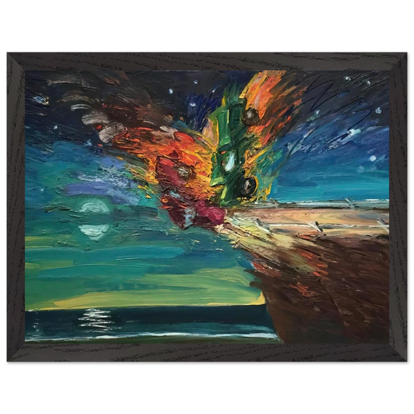 Over the Edge - 1984 by Carlos Almaraz — Framed art print at Zephyeer
